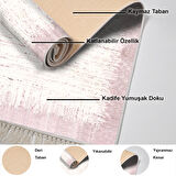 Dekoreko Kaymaz Taban Djt Salon Halısı Yıldız Deri Saçaklı Modern 1342