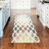 Dekoreko Kaymaz Taban Djt Mutfak Halısı Yıldız Deri Modern 763