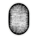 Dekoreko Kaymaz Taban Djt Salon Halısı Yıldız Deri Saçaklı Oval Modern 1342