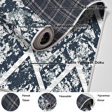 Dekoreko Kaymaz Taban Djt Mutfak Halısı Star Pamuk İskandinav F5128