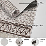 Dekoreko Kaymaz Taban Djt Mutfak Halısı Trend Saçaklı İskandinav F5081