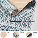 Dekoreko Kaymaz Taban Djt Mutfak Halısı Yıldız Deri İskandinav F5082