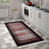 Dekoreko Kaymaz Taban Djt Mutfak Halısı Yıldız Deri Saçaklı Modern 1693