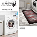 Dekoreko Kaymaz Taban Djt Mutfak Halısı Yıldız Deri Saçaklı Modern 1693