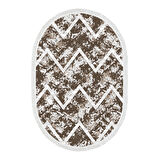 Dekoreko Kaymaz Taban Djt Salon Halısı Trend Saçaklı Oval İskandinav F5128