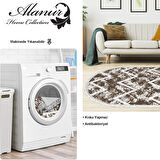 Dekoreko Kaymaz Taban Djt Salon Halısı Trend Saçaklı Oval İskandinav F5128