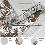 Dekoreko Kaymaz Taban Djt Salon Halısı Trend Saçaklı Oval İskandinav F5128