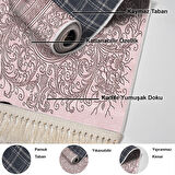 Dekoreko Kaymaz Taban Djt Mutfak Halısı Star Pamuk Saçaklı Modern 1488