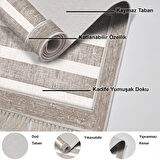 Dekoreko Kaymaz Taban Djt Mutfak Halısı Trend Saçaklı Modern 1545