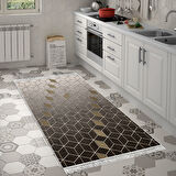 Dekoreko Kaymaz Taban Djt Mutfak Halısı Trend Saçaklı Modern 719