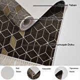 Dekoreko Kaymaz Taban Djt Mutfak Halısı Trend Saçaklı Modern 719