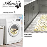 Dekoreko Kaymaz Taban Djt Mutfak Halısı Yıldız Deri Modern M5026