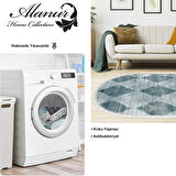 Dekoreko Kaymaz Taban Djt Salon Halısı Star Pamuk Saçaklı Oval İskandinav F5131