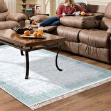 Dekoreko Kaymaz Taban Djt Salon Halısı Yıldız Deri Saçaklı Modern 1342