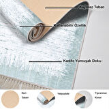 Dekoreko Kaymaz Taban Djt Salon Halısı Yıldız Deri Saçaklı Modern 1342