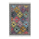 Dekoreko Kaymaz Taban Djt Banyo Halısı Yıldız Deri Saçaklı İskandinav F5008