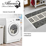 Dekoreko Kaymaz Taban Djt Mutfak Halısı Star Pamuk Saçaklı İskandinav M1282