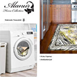 Dekoreko Kaymaz Taban Djt Mutfak Halısı Yıldız Deri Modern 728