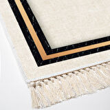 Dekoreko Kaymaz Taban Djt Salon Halısı Star Pamuk Saçaklı Modern F5006