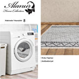 Dekoreko Kaymaz Taban Djt Salon Halısı Star Pamuk Saçaklı İskandinav F5081