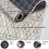 Dekoreko Kaymaz Taban Djt Salon Halısı Star Pamuk İskandinav F5079