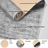 Dekoreko Kaymaz Taban Djt Salon Halısı Yıldız Deri Modern Mu134