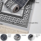 Dekoreko Kaymaz Taban Djt Salon Halısı Star Pamuk Saçaklı Modern 651M