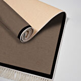 Alanur Home Kaymaz Taban Djt Banyo Mutfak Salon Halı Yıldız Deri Saçaklı Dokuma Desen E5001