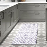 Dekoreko Kaymaz Taban Djt Mutfak Halısı Yıldız Deri İskandinav F5124