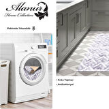 Dekoreko Kaymaz Taban Djt Mutfak Halısı Yıldız Deri İskandinav F5124