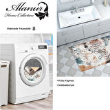 Dekoreko Kaymaz Taban Djt Banyo Halısı Yıldız Deri Modern 609M