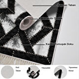 Dekoreko Kaymaz Taban Djt Salon Halısı Trend Saçaklı Modern 722