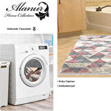 Dekoreko Kaymaz Taban Djt Banyo Halısı Yıldız Deri Saçaklı İskandinav 661M