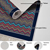 Dekoreko Kaymaz Taban Djt Salon Halısı Trend Saçaklı Modern 1935