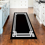 Dekoreko Kaymaz Taban Djt Mutfak Halısı Yıldız Deri Modern 1669