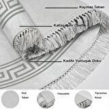 Dekoreko Kaymaz Taban Djt Mutfak Halısı Trend Saçaklı Oval Modern 626M