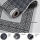 Dekoreko Kaymaz Taban Djt Mutfak Halısı Star Pamuk Modern 608M