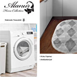 Dekoreko Kaymaz Taban Djt Mutfak Halısı Trend Saçaklı Oval İskandinav F5131