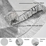 Dekoreko Kaymaz Taban Djt Mutfak Halısı Trend Saçaklı Oval İskandinav F5131