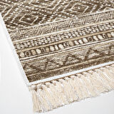 Dekoreko Kaymaz Taban Djt Mutfak Halısı Star Pamuk Saçaklı İskandinav F5087