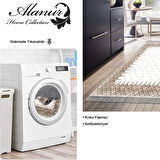 Dekoreko Kaymaz Taban Djt Mutfak Halısı Star Pamuk Saçaklı Modern 1529