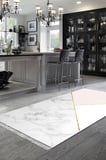 Kaymaz Dijital Mutfak & Salon Halı Trend Saçaklı Geometrik E5008
