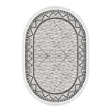 Dekoreko Kaymaz Taban Djt Mutfak Halısı Trend Saçaklı Oval İskandinav F5081