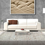 Dekoreko Kaymaz Taban Djt Salon Halısı Trend Saçaklı İskandinav Al1103