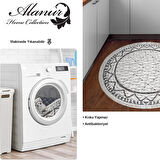 Dekoreko Kaymaz Taban Djt Mutfak Halısı Star Pamuk Saçaklı Yuvarlak İskandinav F5081