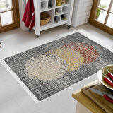 Dekoreko Kaymaz Taban Djt Mutfak Halısı Star Pamuk Saçaklı Modern E4052