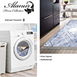 Dekoreko Kaymaz Taban Djt Mutfak Halısı Yıldız Deri Saçaklı Modern M5003