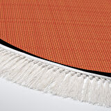 Alanur Home Kaymaz Taban Djt Banyo Mutfak Salon Halı Yıldız Deri Saçaklı Yuvarlak Dokuma Desen E5007