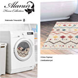 Dekoreko Kaymaz Taban Djt Banyo Halısı Star Pamuk Saçaklı İskandinav F5001