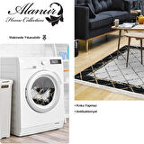 Dekoreko Kaymaz Taban Djt Salon Halısı Star Pamuk Saçaklı Modern M5129